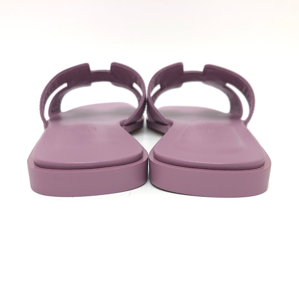 HERMES Sandals leather purple Oran Women 36 Used
