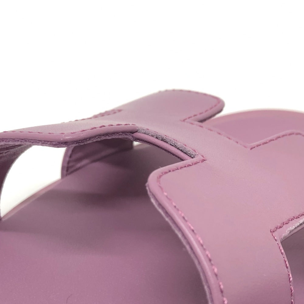 HERMES Sandals leather purple Oran Women 36 Used