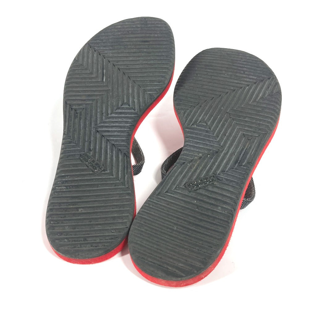 HERMES Sandals Canvas, Plastic Red Chene Dunkle Beach Sandals Caranera Women No size Used