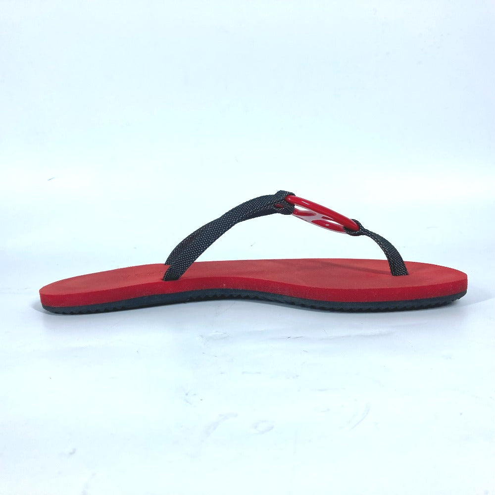 HERMES Sandals Canvas, Plastic Red Chene Dunkle Beach Sandals Caranera Women No size Used