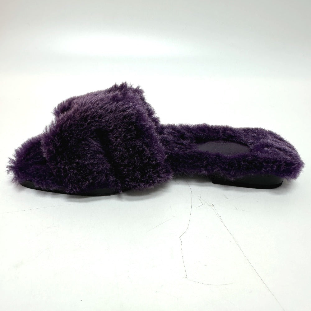 HERMES Sandals Sheepskin purple Oran Sheepskin Women 36 Used