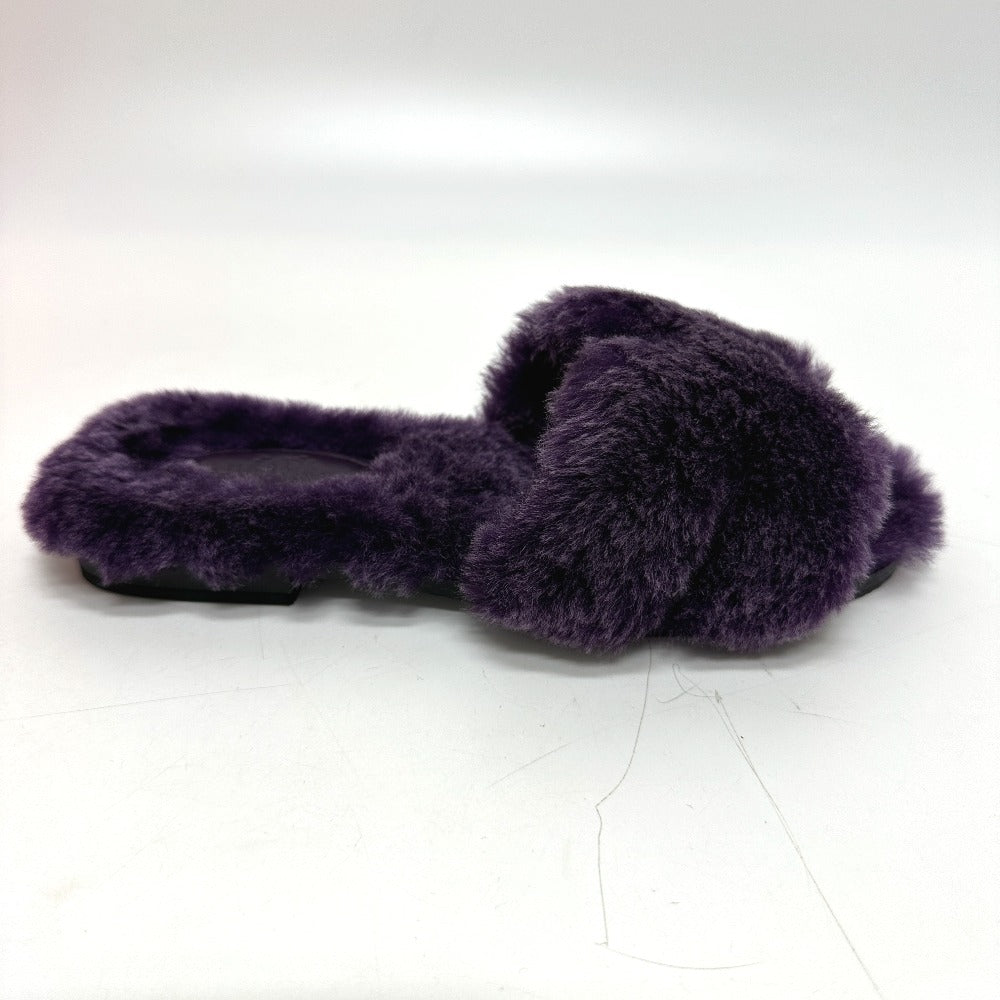 HERMES Sandals Sheepskin purple Oran Sheepskin Women 36 Used