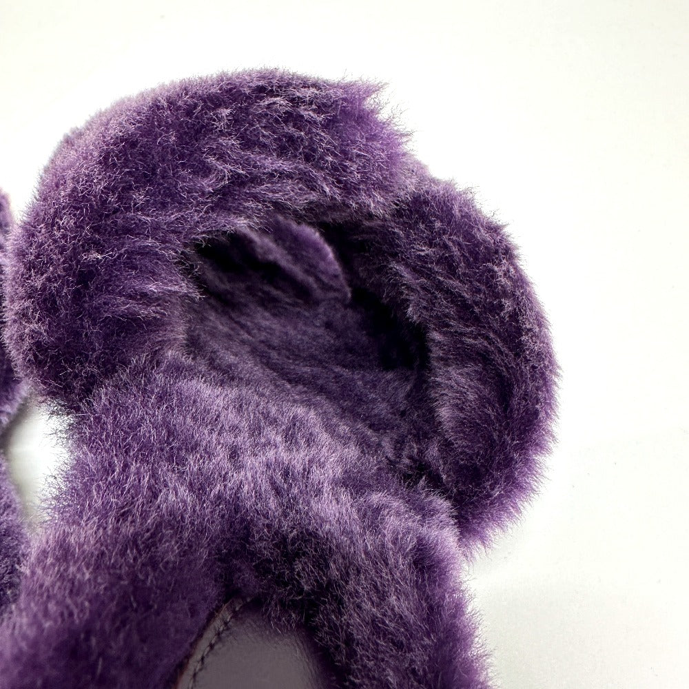 HERMES Sandals Sheepskin purple Oran Sheepskin Women 36 Used