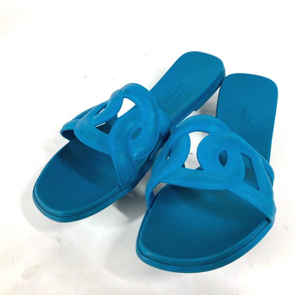HERMES Sandals rubber blue Aloha