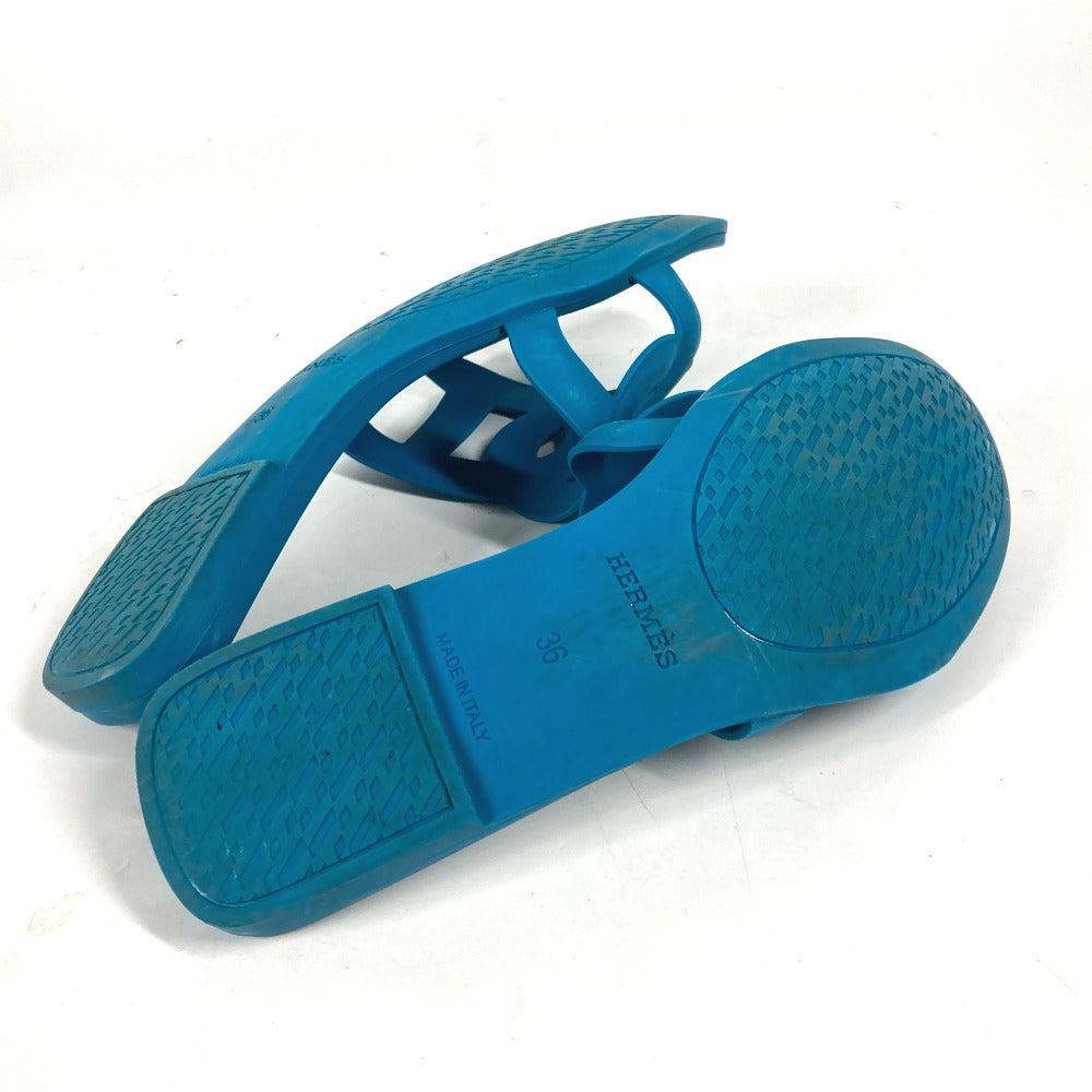 HERMES Sandals rubber blue Aloha