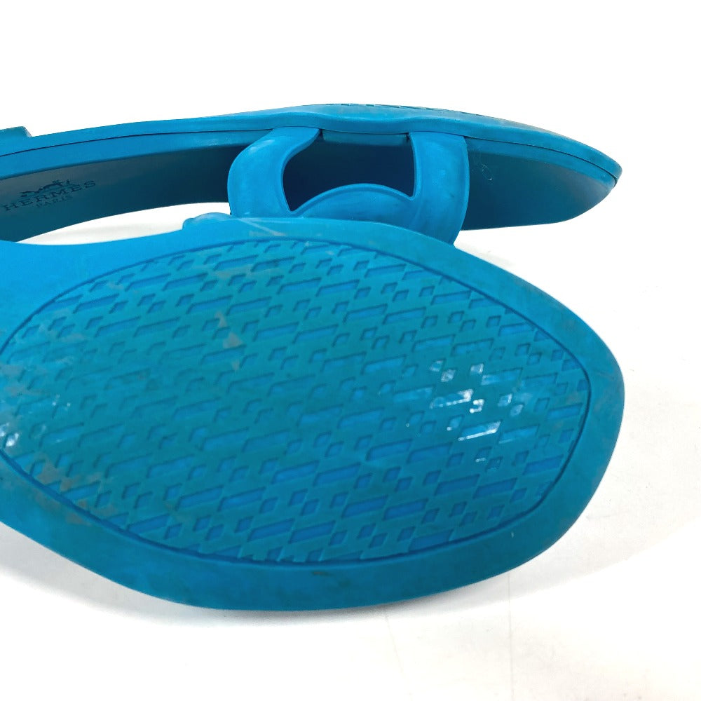 HERMES Sandals rubber blue Aloha
