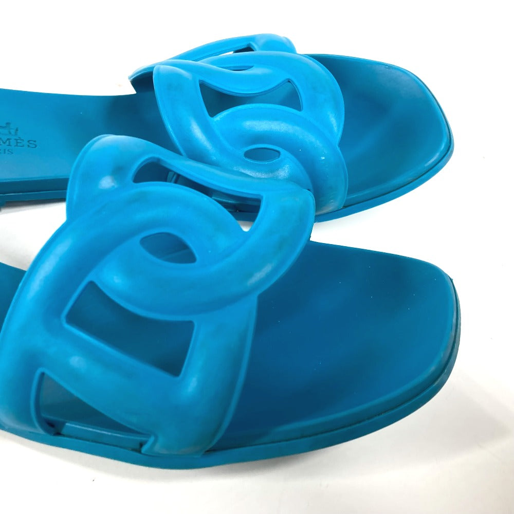 HERMES Sandals rubber blue Aloha