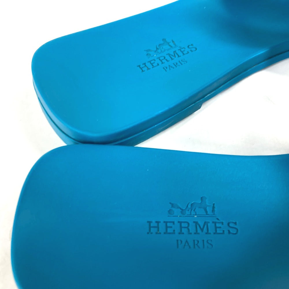 HERMES Sandals rubber blue Aloha