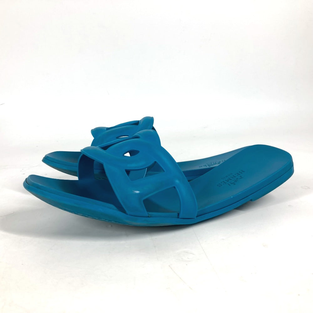 HERMES Sandals rubber blue Aloha