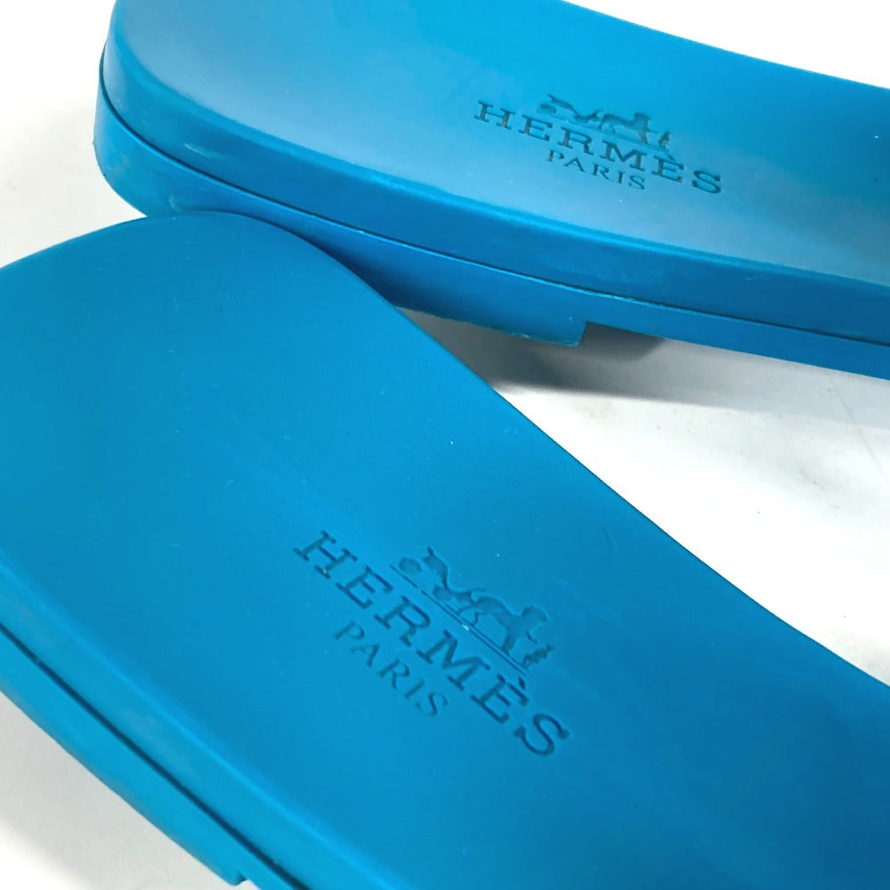 HERMES Sandals rubber blue Aloha