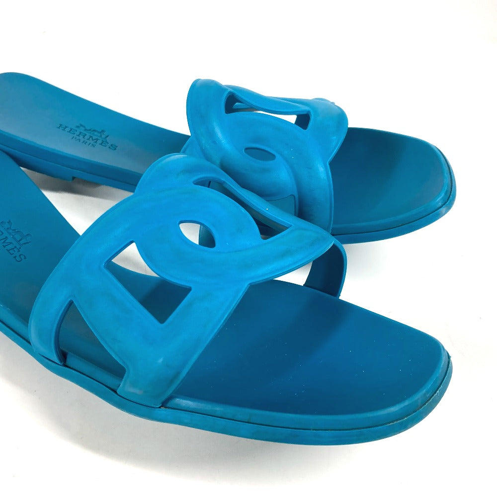 HERMES Sandals rubber blue Aloha