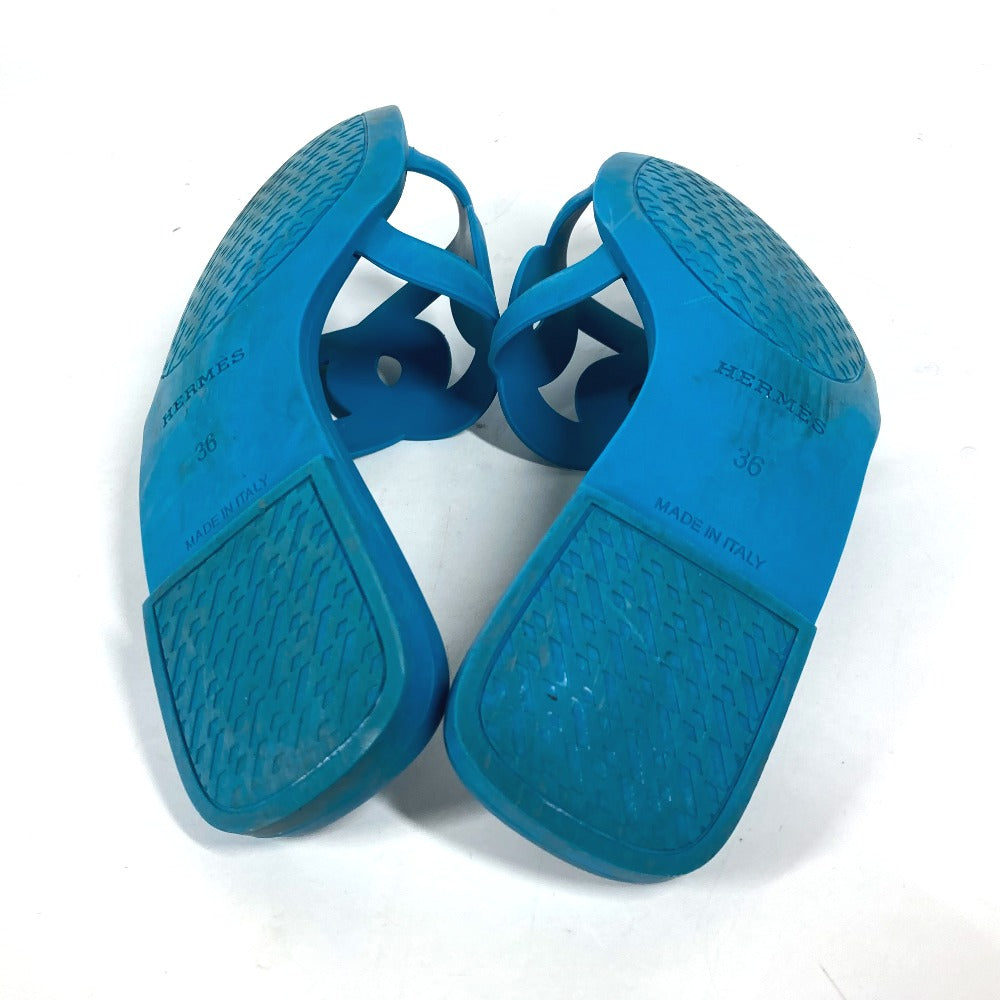 HERMES Sandals rubber blue Aloha