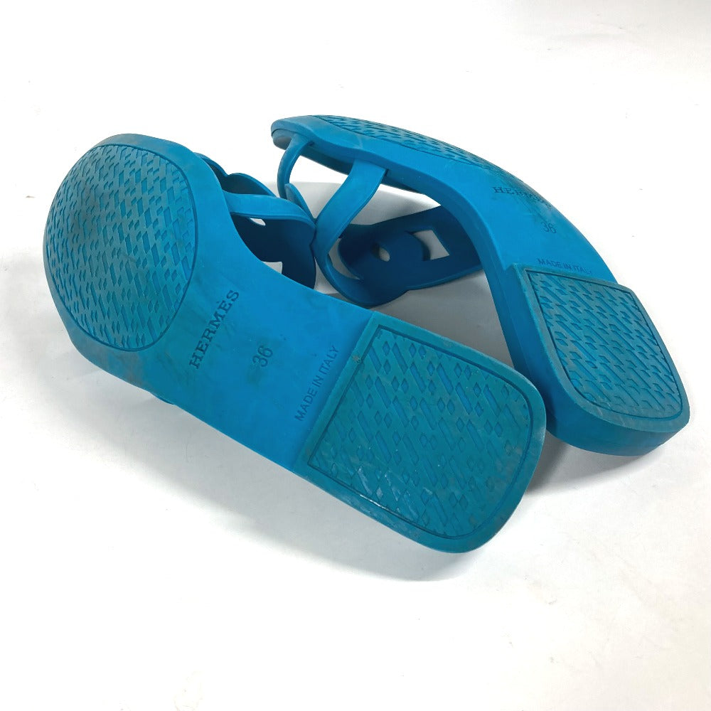 HERMES Sandals rubber blue Aloha