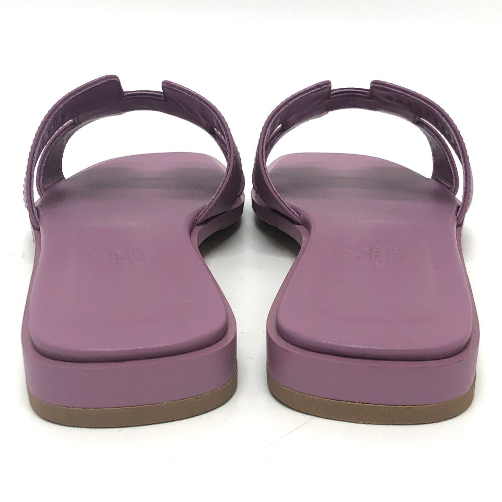 HERMES Sandals H202230Z BR340 leather purple Oran 36