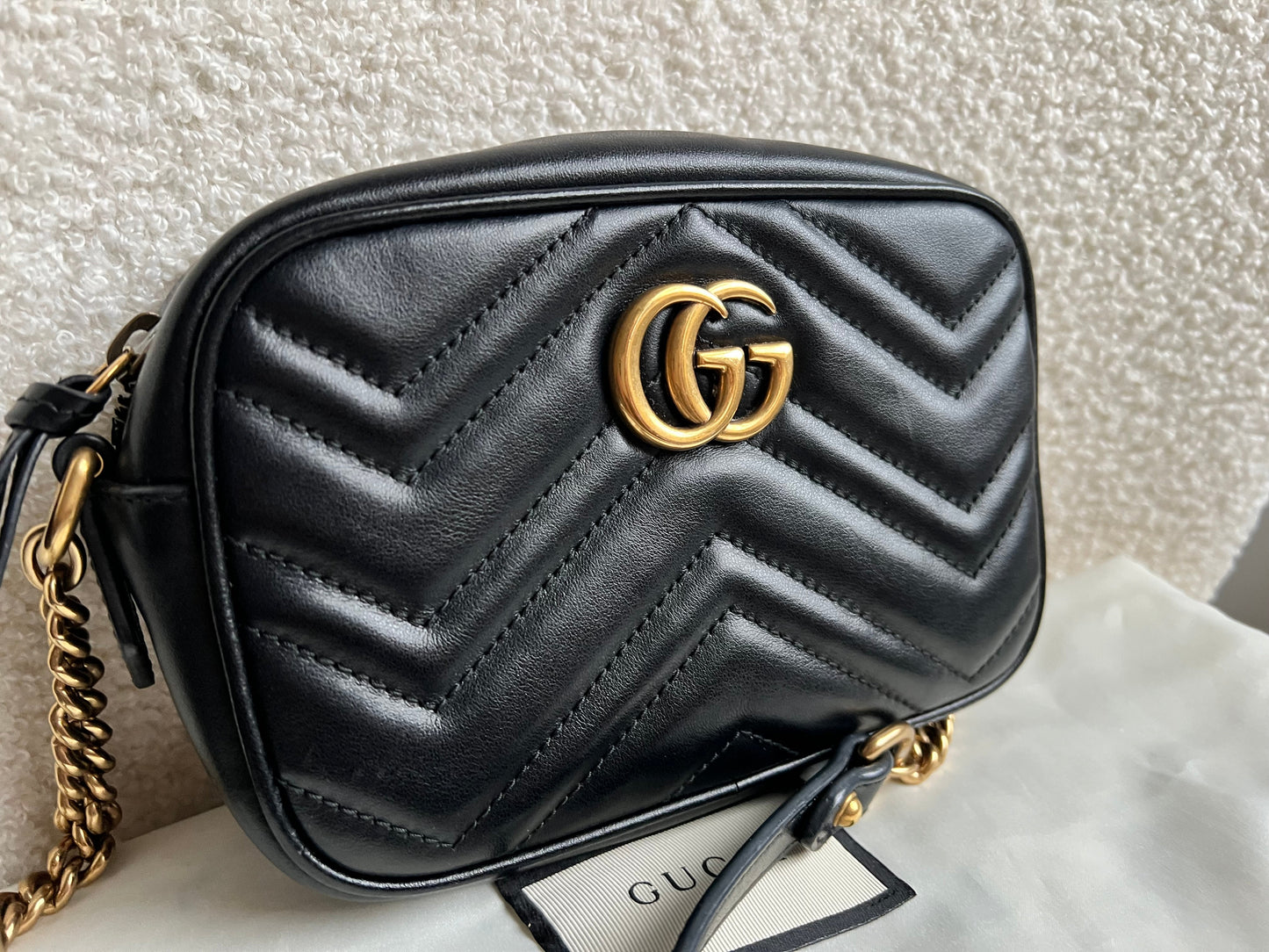 Gucci GG Black Marmont Mini Shoulder Bag (RRP £1,360)