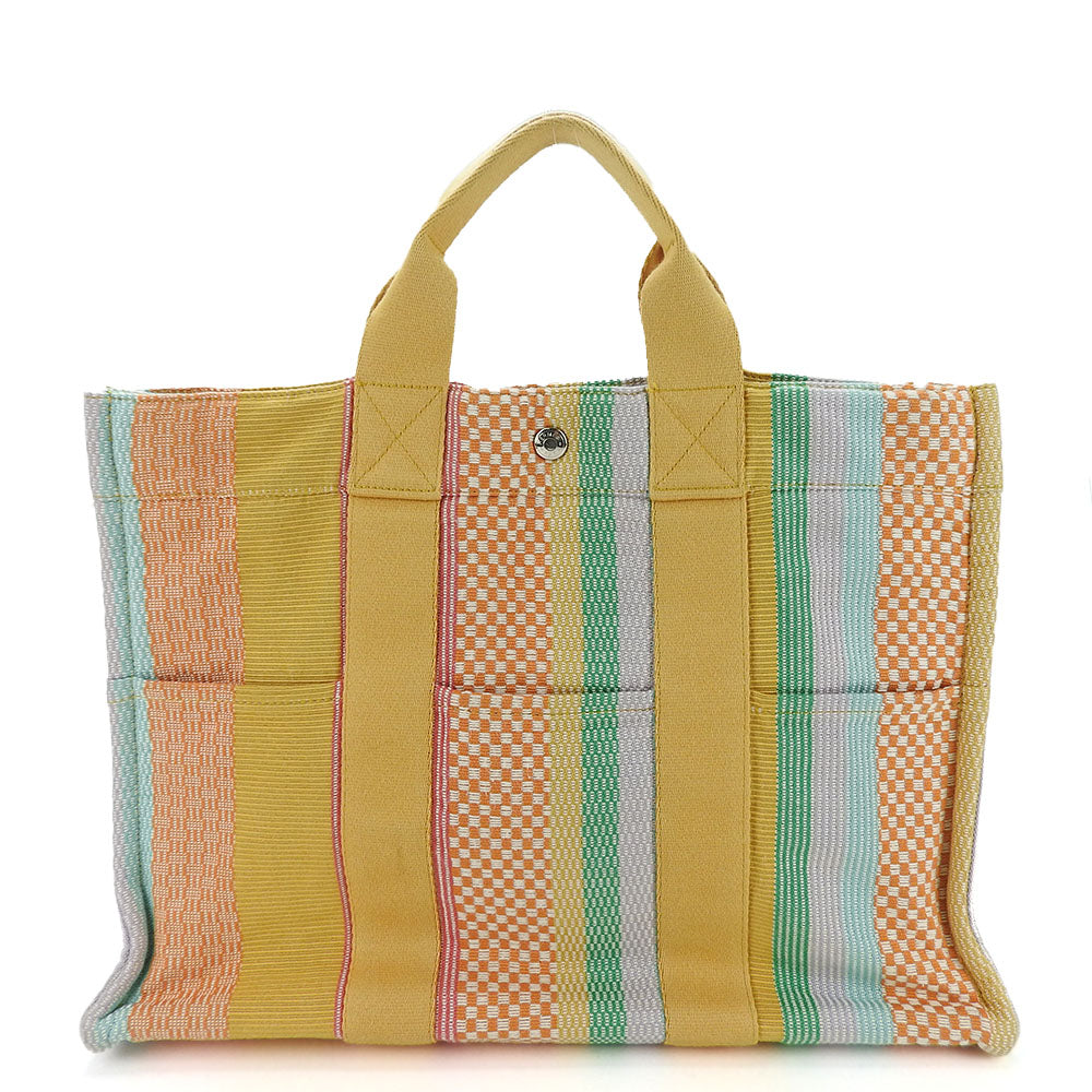 HERMES Handbag canvas multicolor Fool Toe Tote MM Women Used