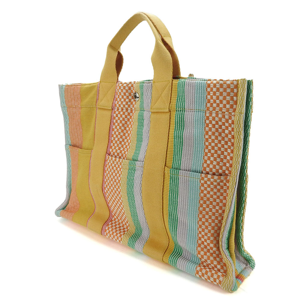 HERMES Handbag canvas multicolor Fool Toe Tote MM Women Used