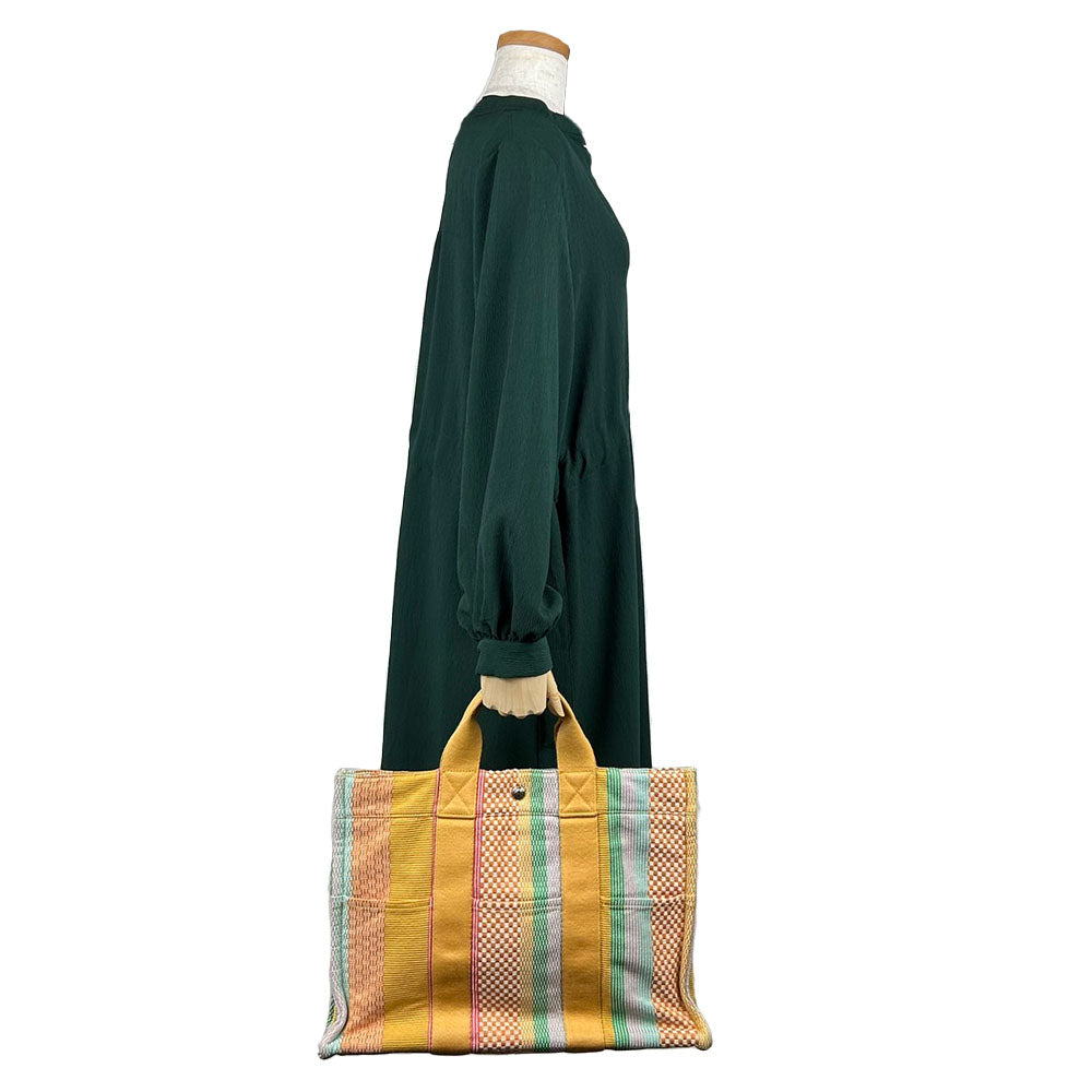 HERMES Handbag canvas multicolor Fool Toe Tote MM Women Used