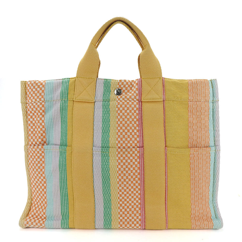 HERMES Handbag canvas multicolor Fool Toe Tote MM Women Used