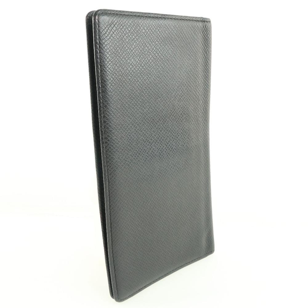 Louis Vuitton Black Leather Porte carte credit bifold wallet accessories