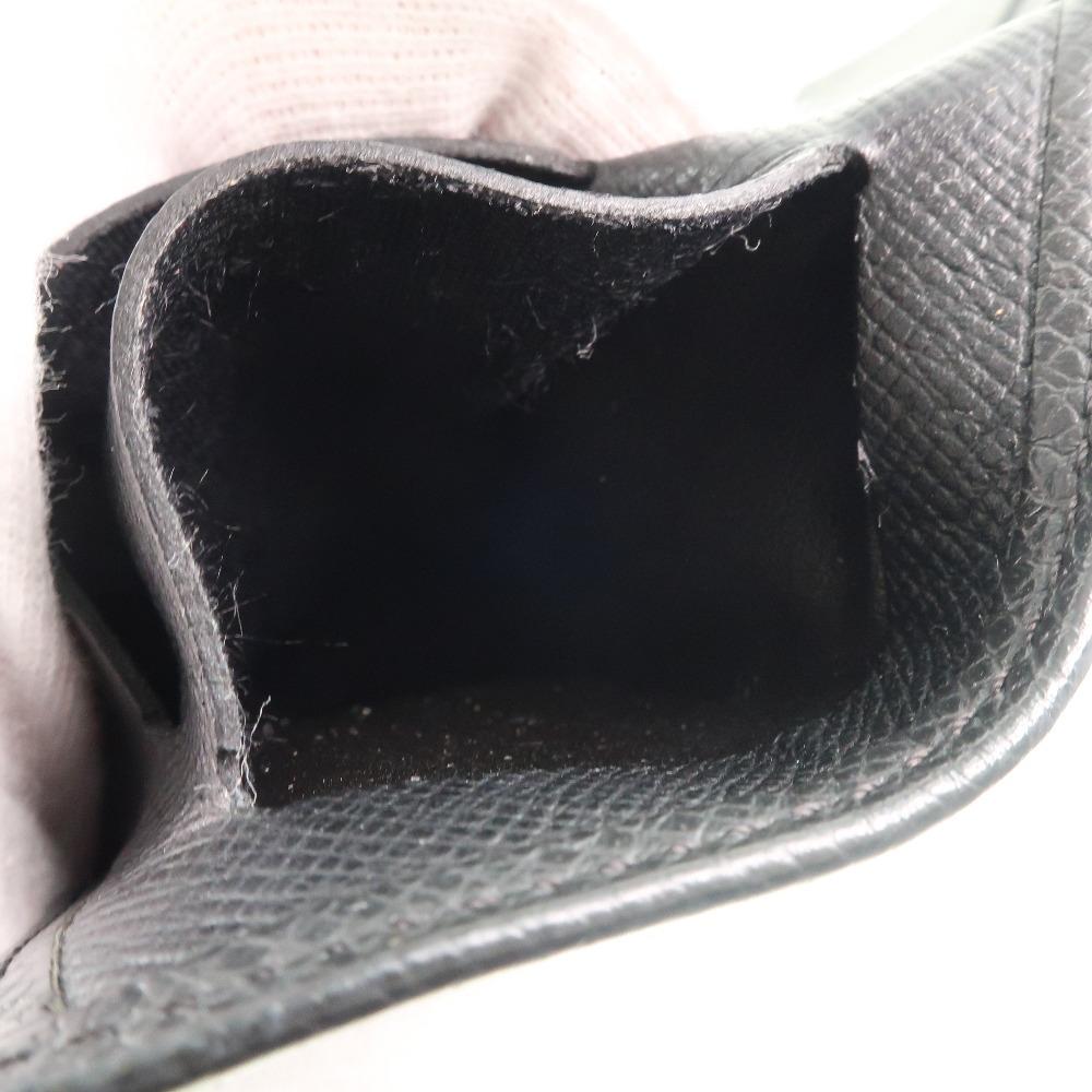Louis Vuitton Black Leather Porte carte credit bifold wallet accessories