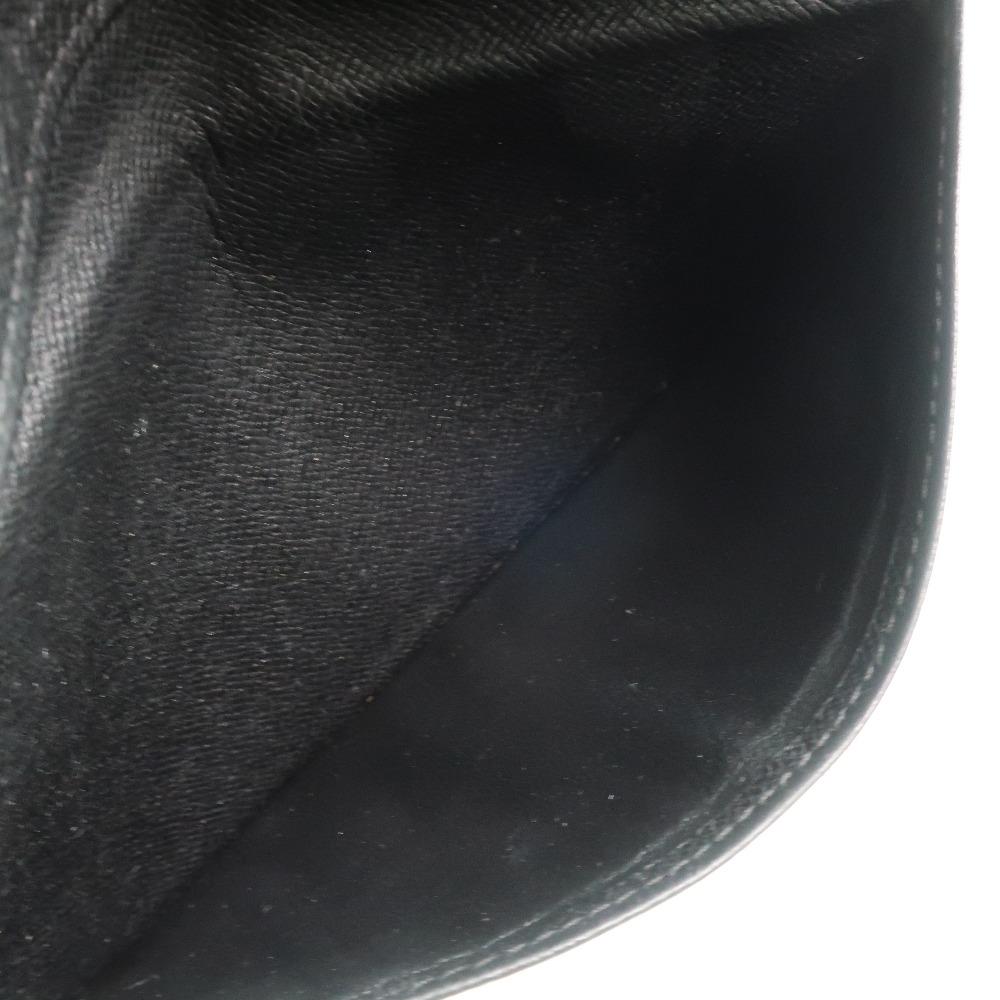 Louis Vuitton Black Leather Porte carte credit bifold wallet accessories