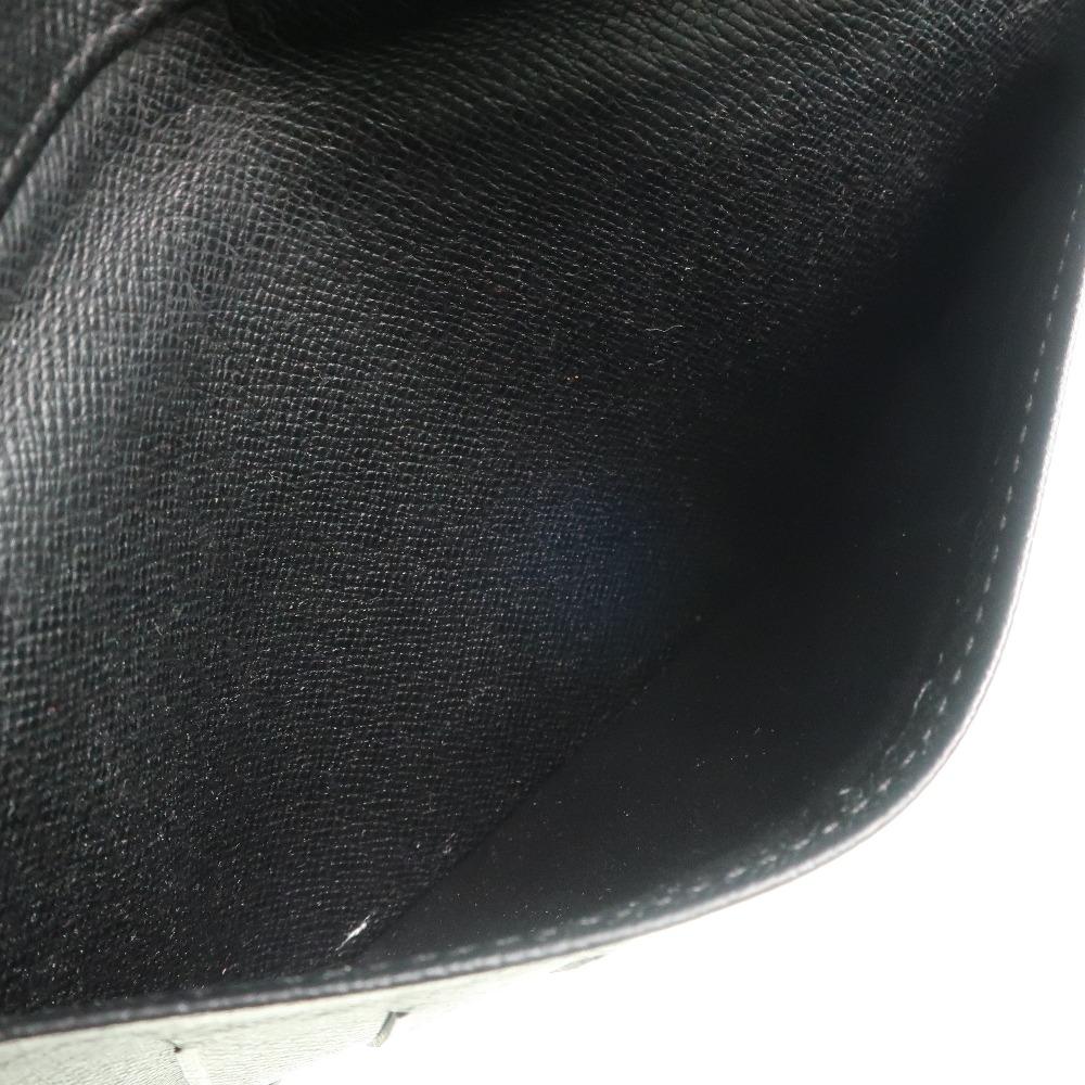 Louis Vuitton Black Leather Porte carte credit bifold wallet accessories