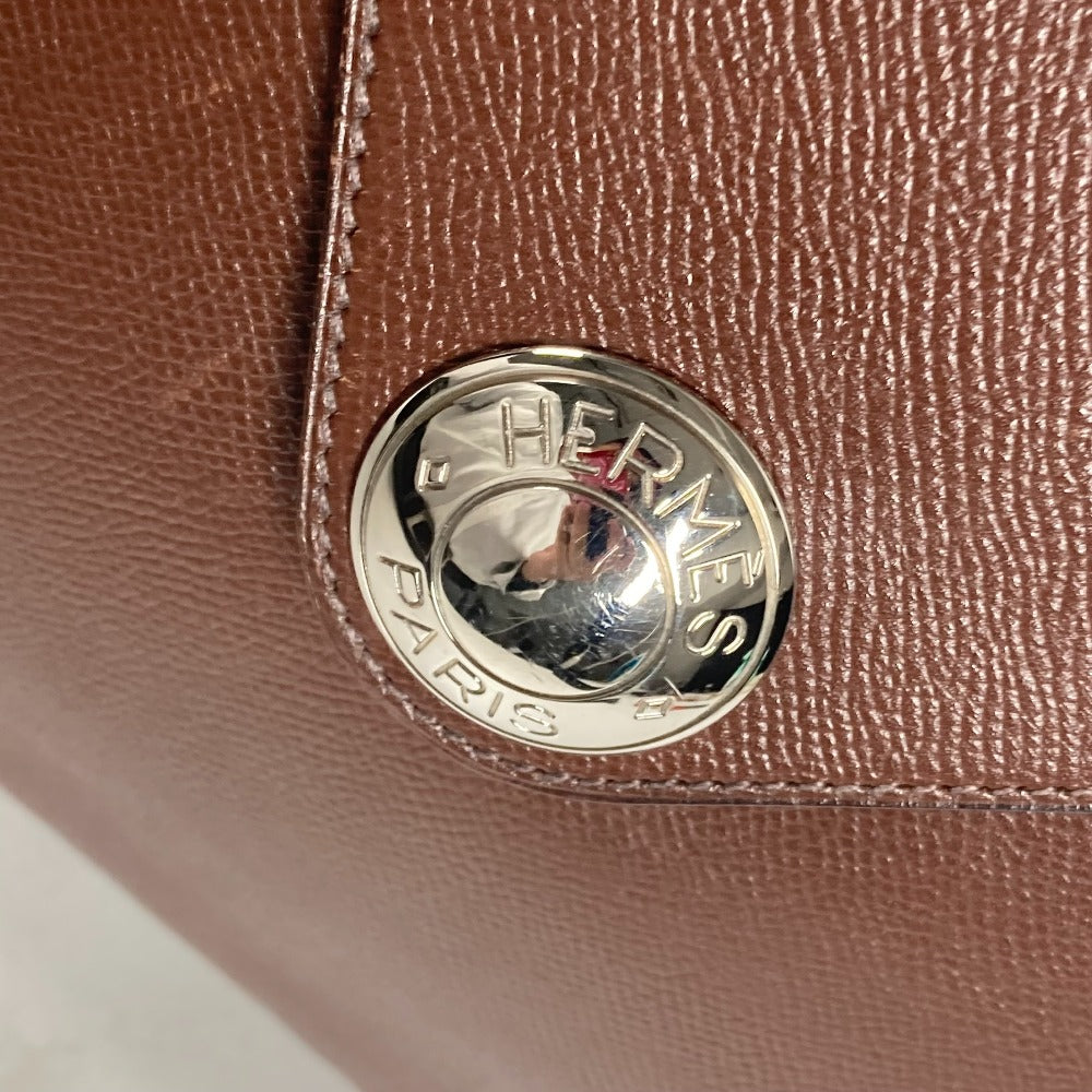 HERMES Shoulder Bag leather Brown Christine