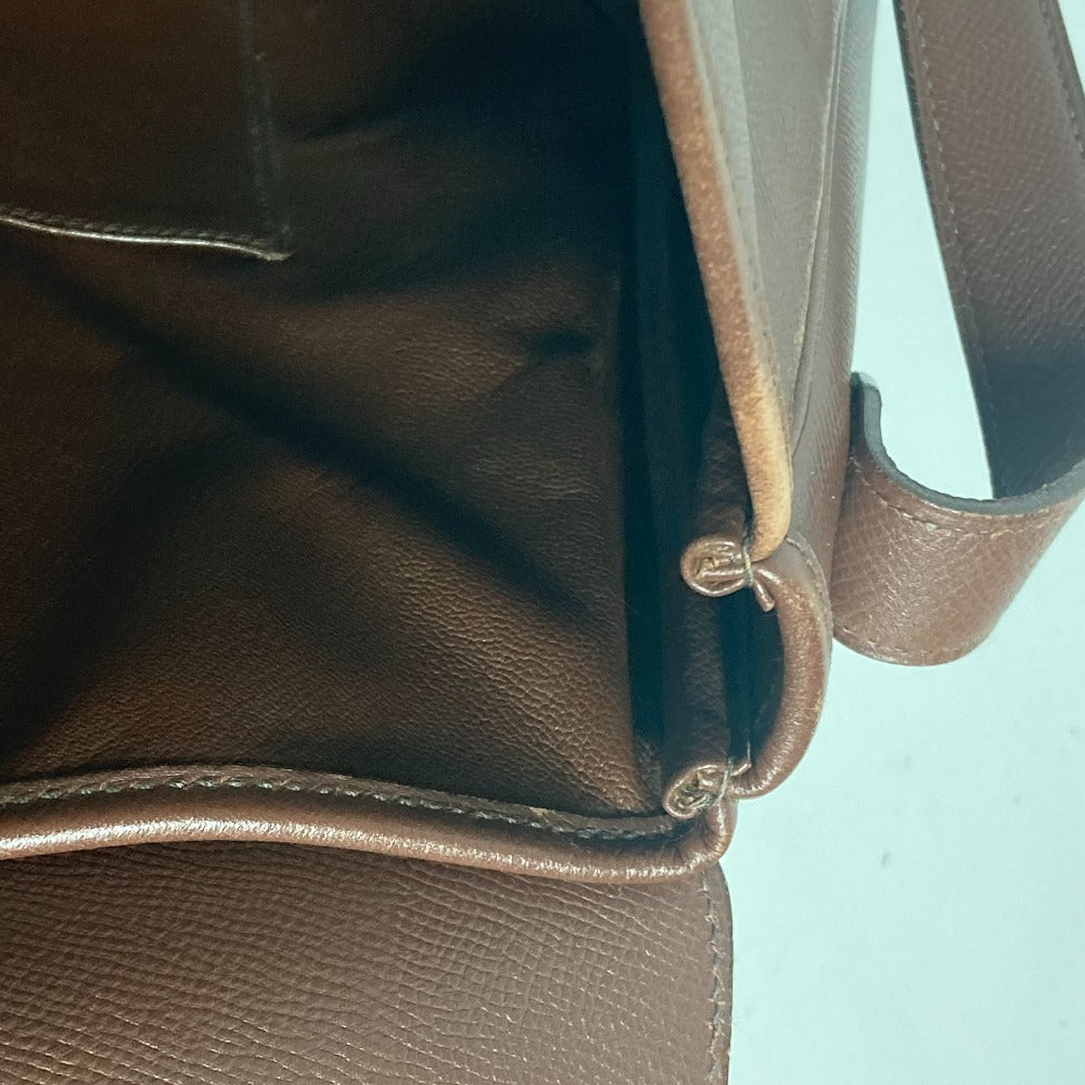 HERMES Shoulder Bag leather Brown Christine