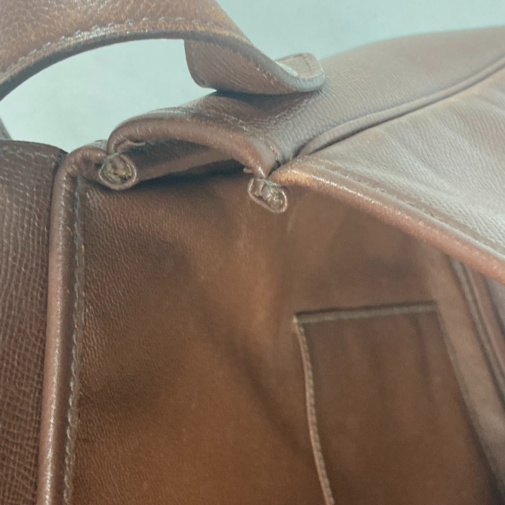 HERMES Shoulder Bag leather Brown Christine