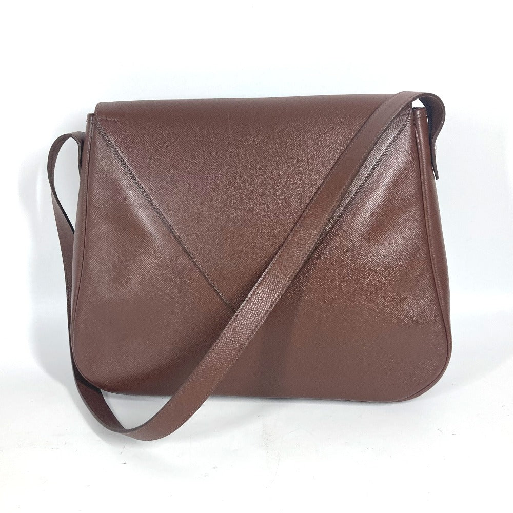 HERMES Shoulder Bag leather Brown Christine