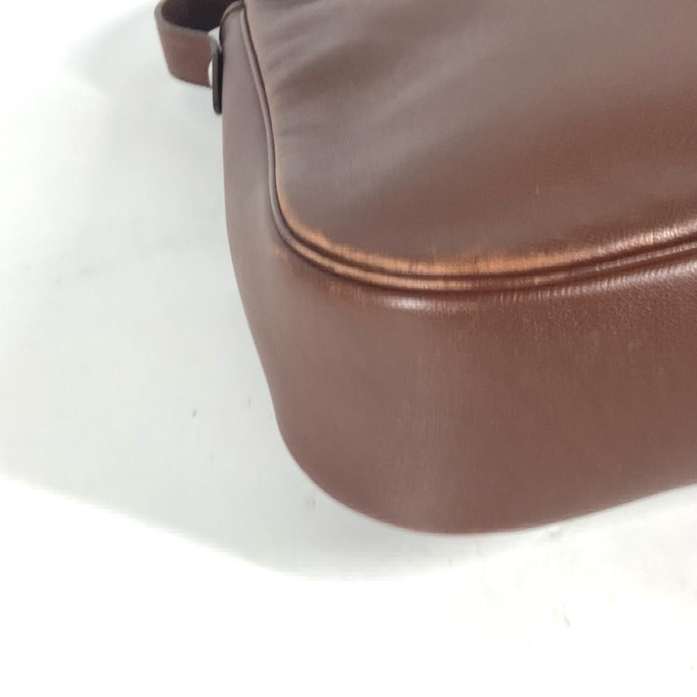 HERMES Shoulder Bag leather Brown Christine