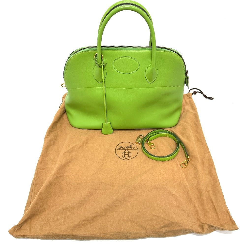 HERMES Handbag Vogarribar green Bored 37 Women Used