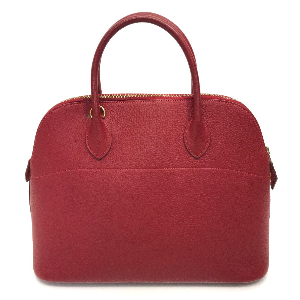 HERMES Handbag Fjord Gold Metal Bored 37 Women Used