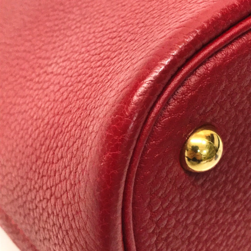 HERMES Handbag Fjord Gold Metal Bored 37 Women Used