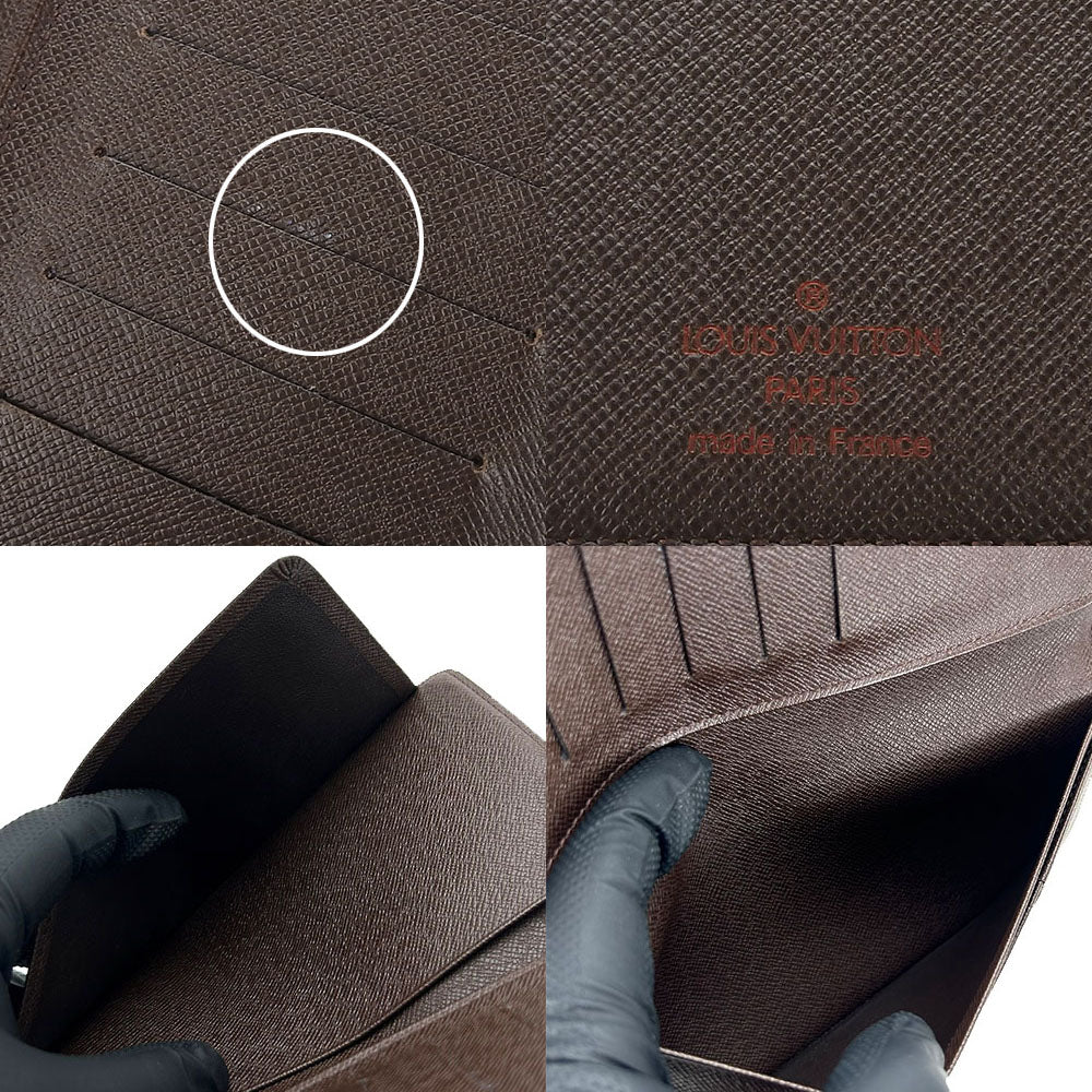 LOUIS VUITTON Bill Compartment N61823 Damier Brown Porto Barrut Cult Credit