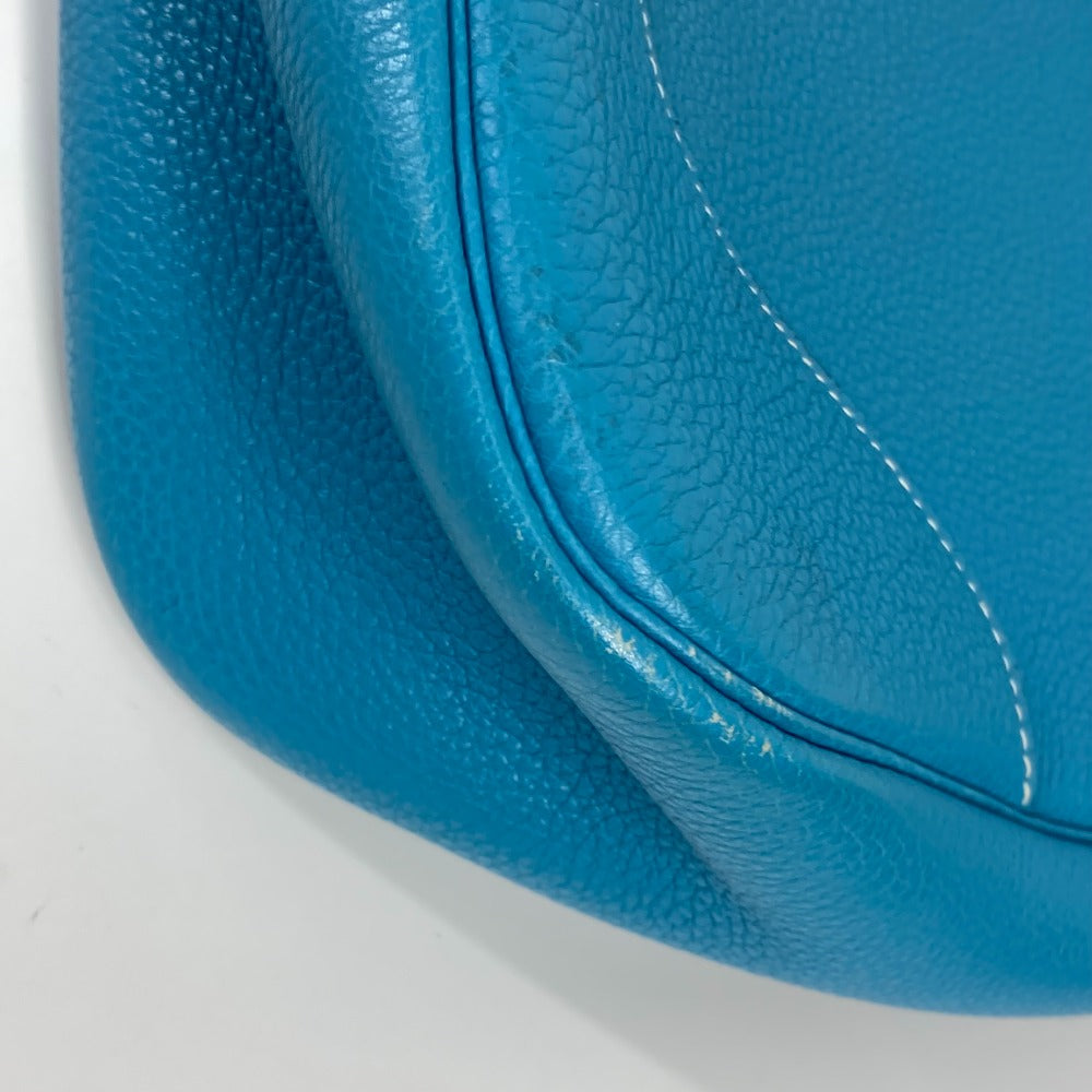 HERMES Shoulder Bag Togo blue Trim 31 Women Used