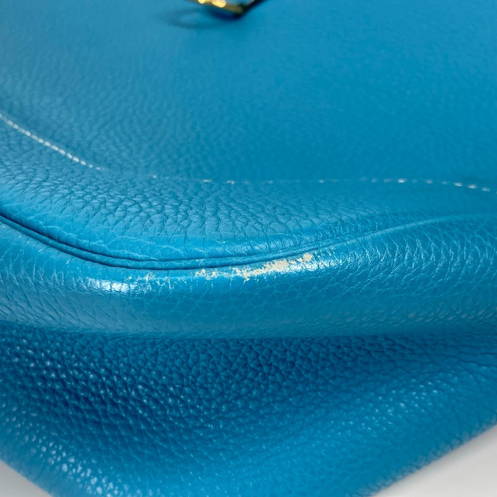 HERMES Shoulder Bag Togo blue Trim 31 Women Used