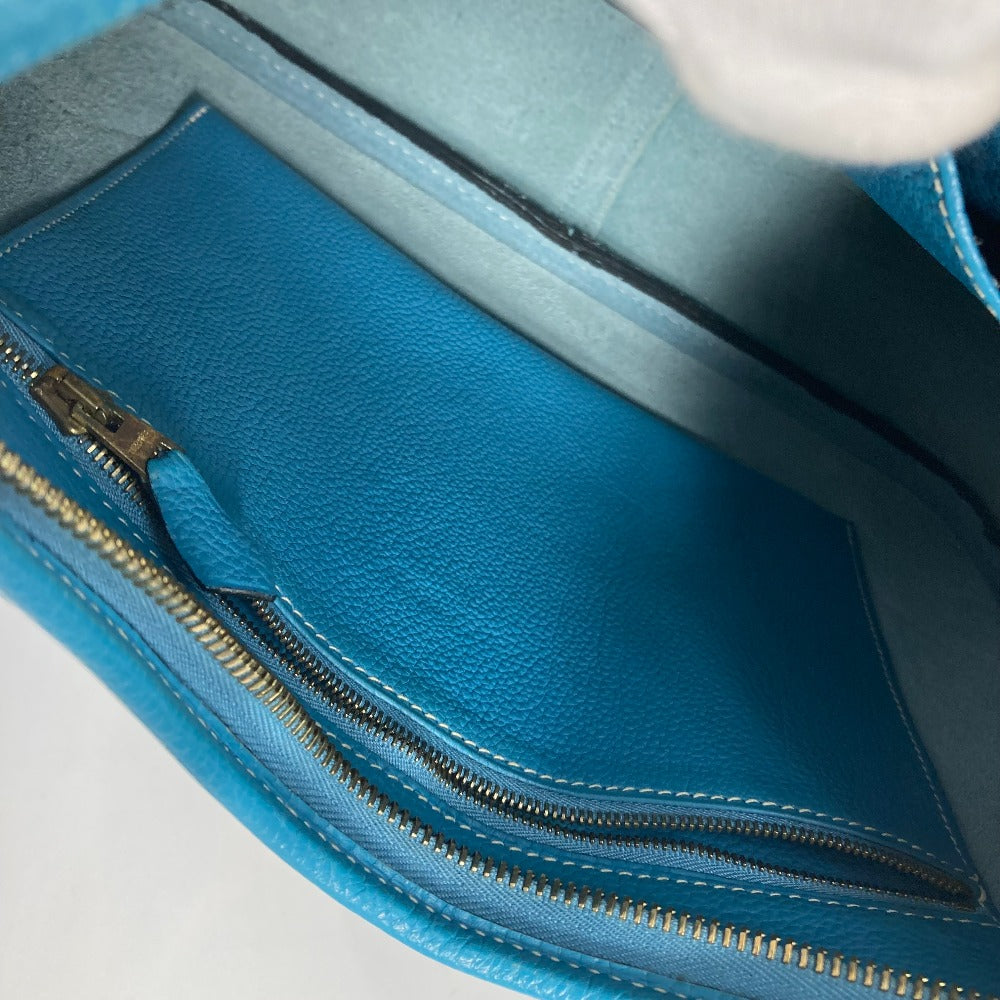 HERMES Shoulder Bag Togo blue Trim 31 Women Used