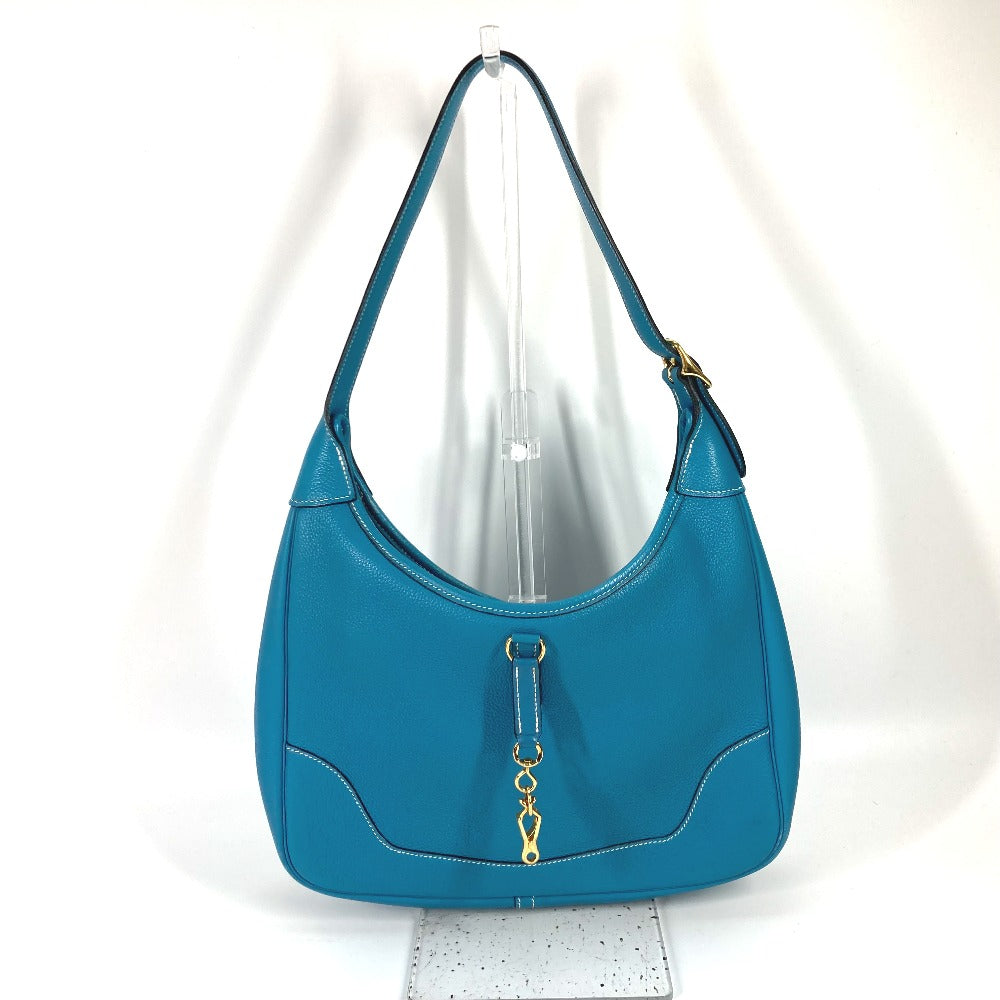 HERMES Shoulder Bag Togo blue Trim 31 Women Used