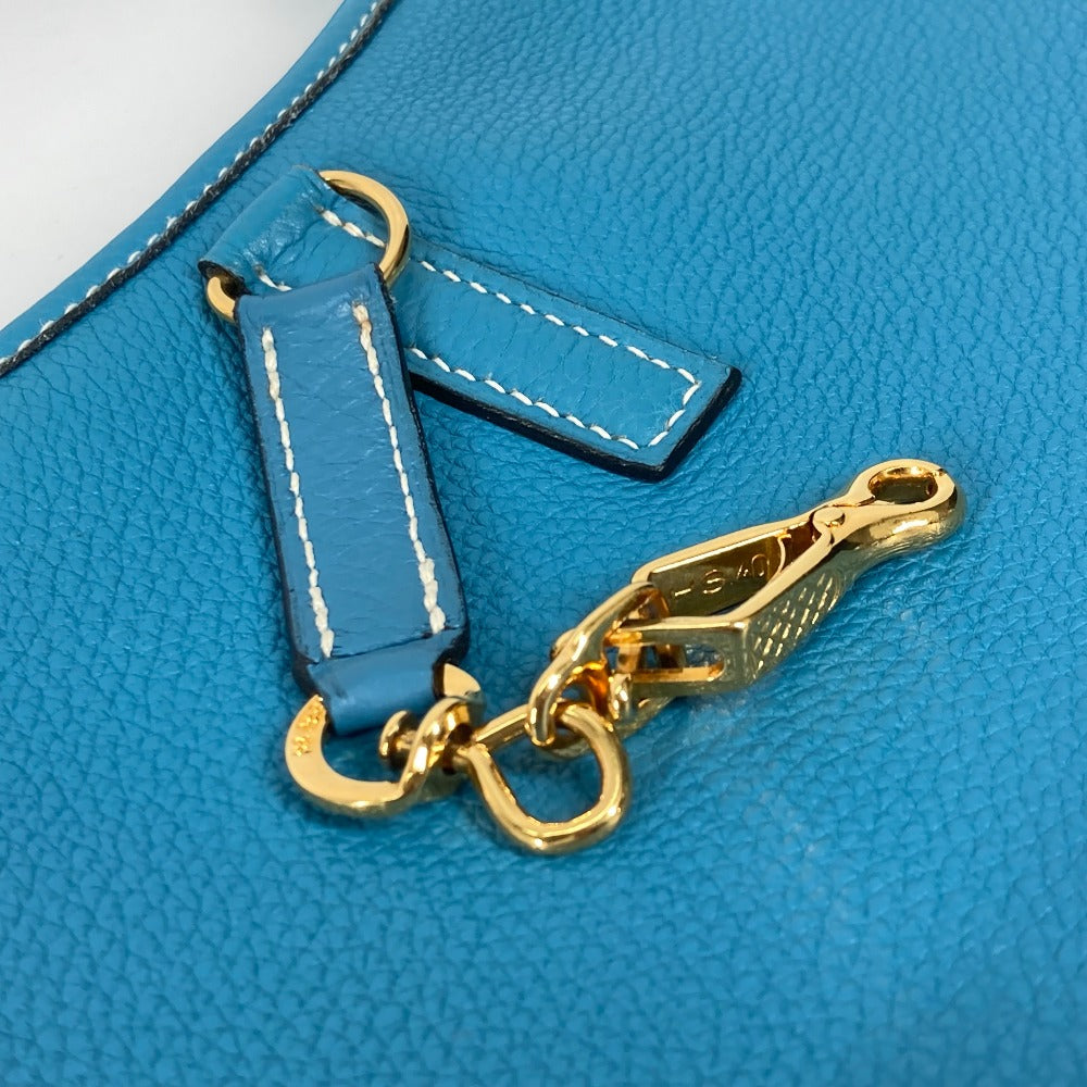 HERMES Shoulder Bag Togo blue Trim 31 Women Used