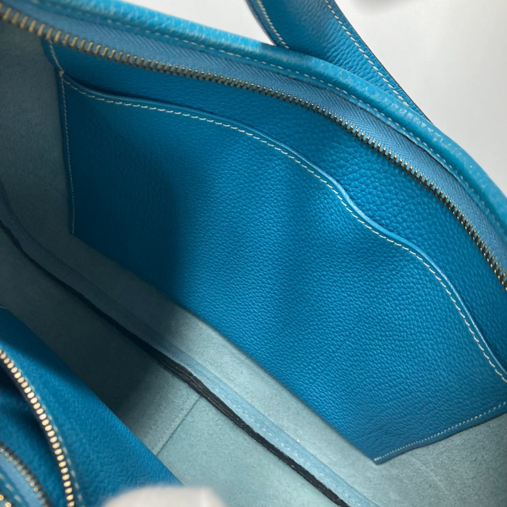 HERMES Shoulder Bag Togo blue Trim 31 Women Used
