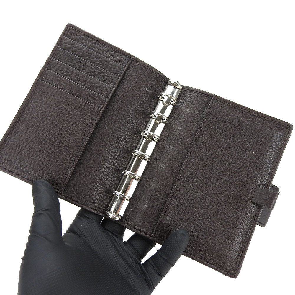 GUCCI System organizer 245821 leather Dark brown unisex(Unisex) Used