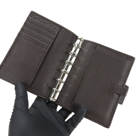 GUCCI System organizer 245821 leather Dark brown unisex(Unisex) Used