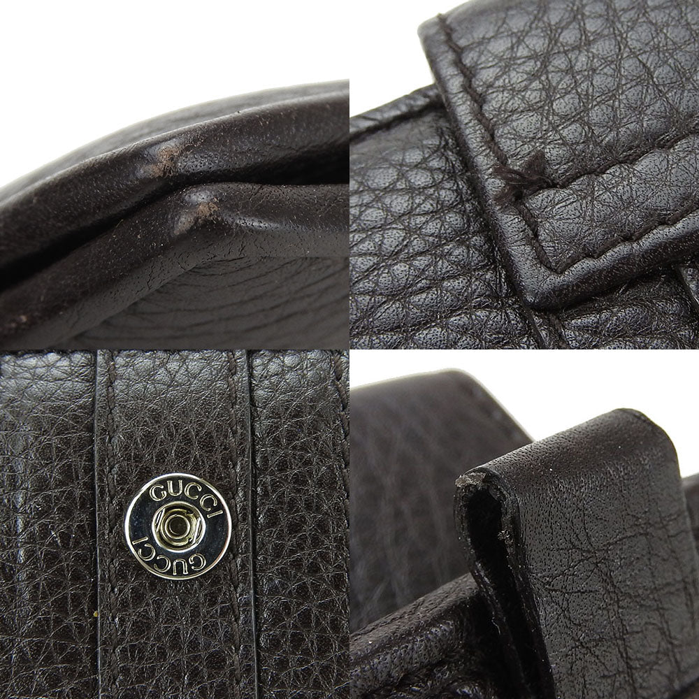 GUCCI System organizer 245821 leather Dark brown unisex(Unisex) Used