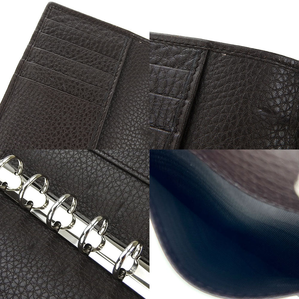 GUCCI System organizer 245821 leather Dark brown unisex(Unisex) Used