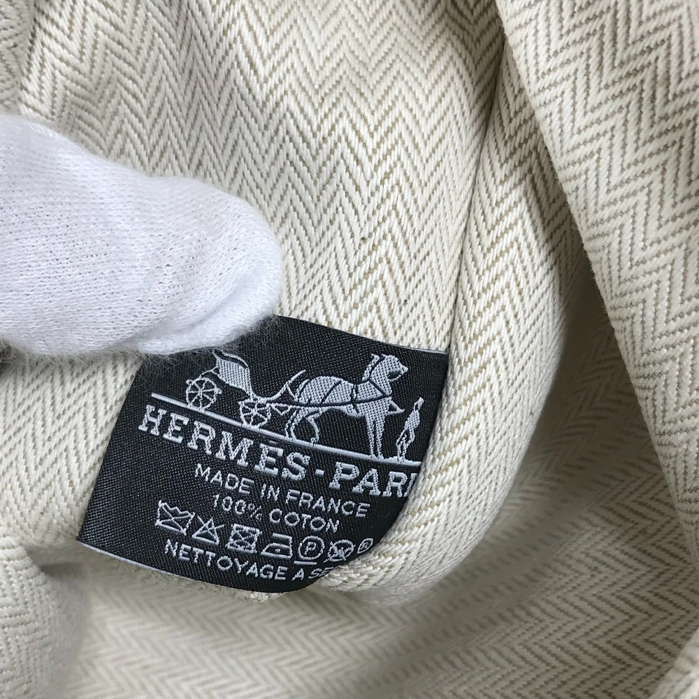 HERMES Pouch canvas yellow Flat pouch, bag, clutch bag Pouch H Tissage H Logo Women Used