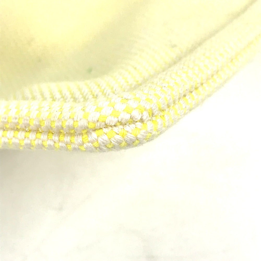 HERMES Pouch canvas yellow Flat pouch, bag, clutch bag Pouch H Tissage H Logo Women Used