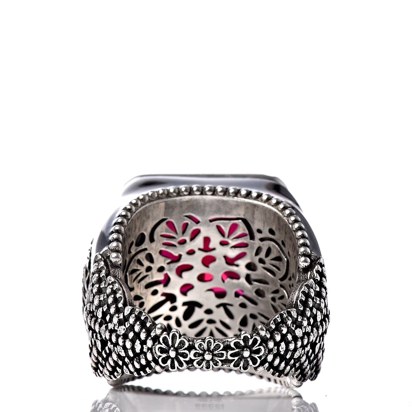 Gucci GG Crystal-embellished Signet Ring in Red