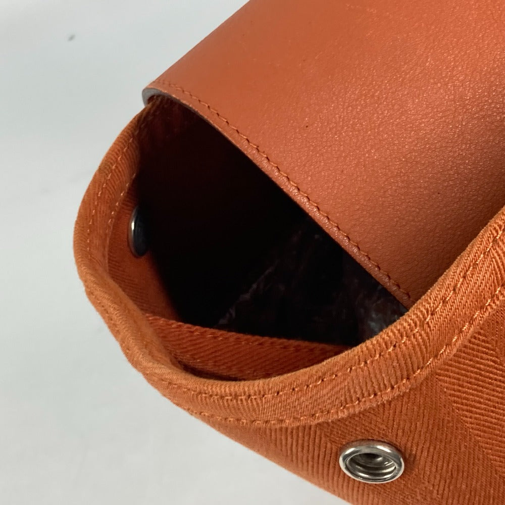 HERMES Tote Bag Canvas / Leather Orange bag handbag Valparaiso MM Women Used